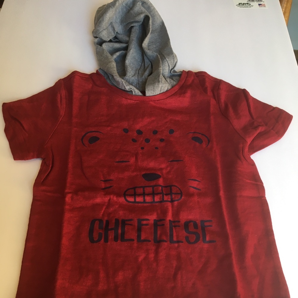 New Okie Dokie boys 3T short sleeve hooded shirt